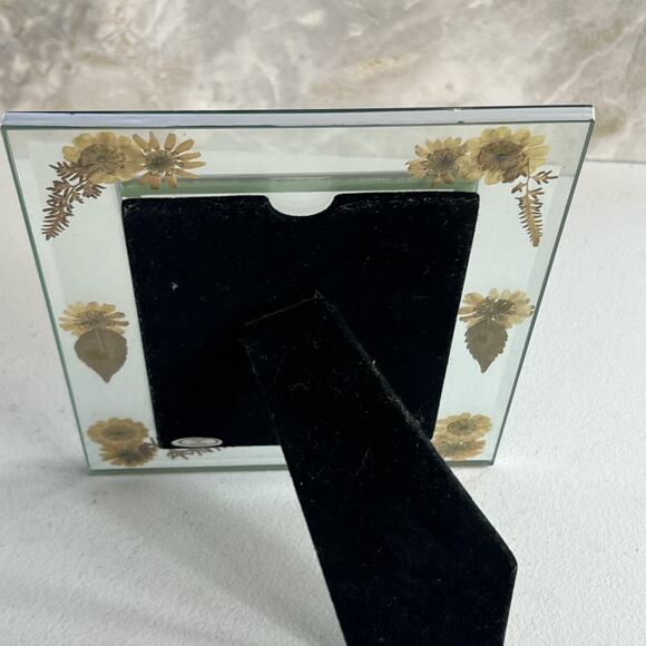 Vintage Pressed Dried Flowers Glass Picture Frame Botanical Floral Art Decor - Picture 2 of 9